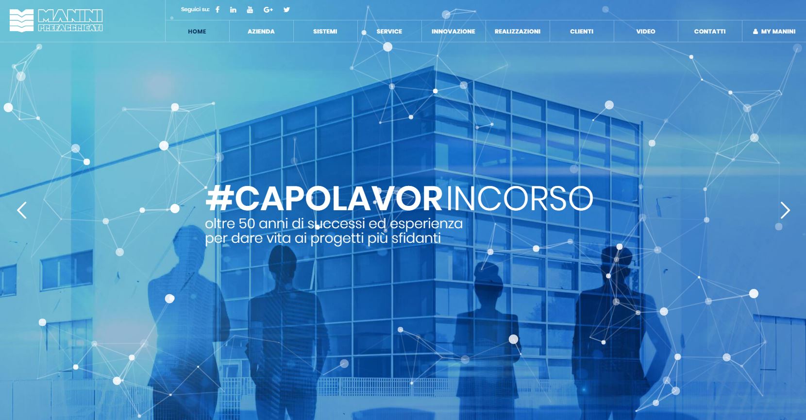 Il nuovo sito internet Manini Prefabbricati