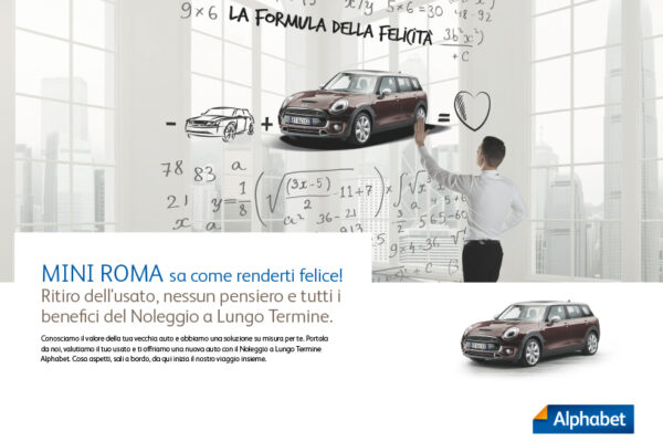La formula della Felicità di Agenzia Brand per Alphabet, BMW Roma e MINI ROMA