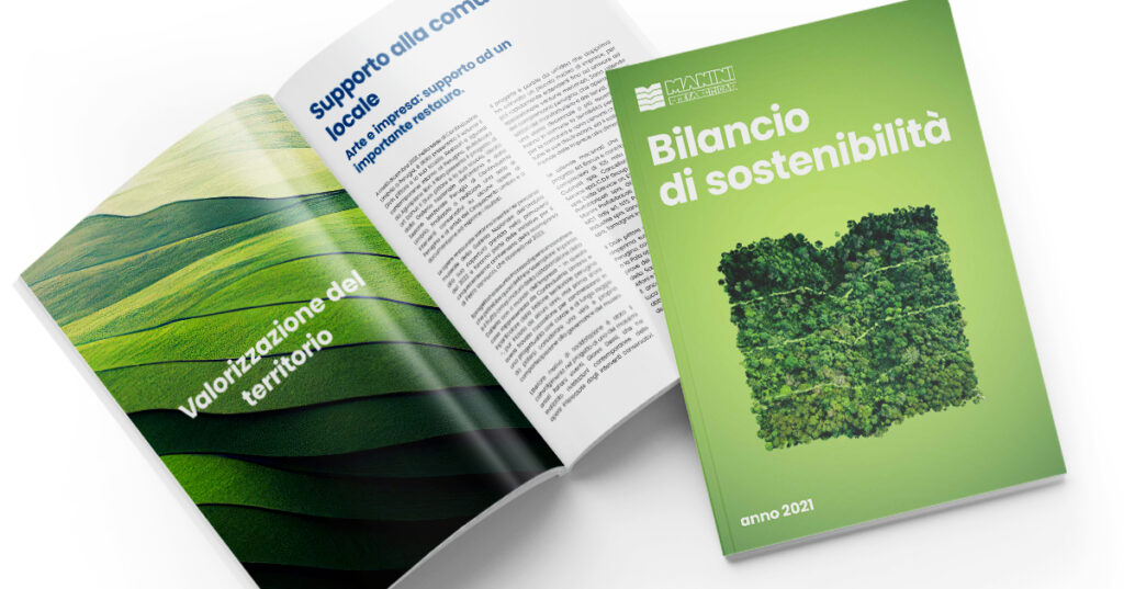 copertina Bilancio Sostenibilità Manini 2021
