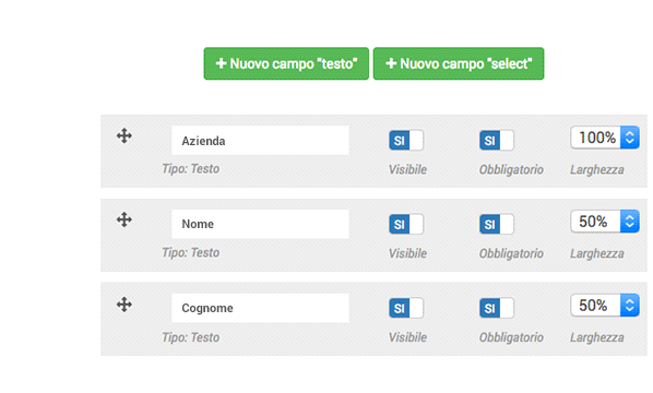 Funzioni Landing Pages Manager form_contatti