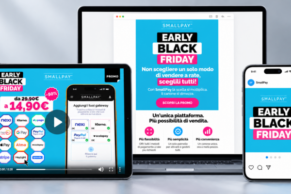 Il Black Friday di SmallPay parte prima. La campagna è firmata Agenzia Brand