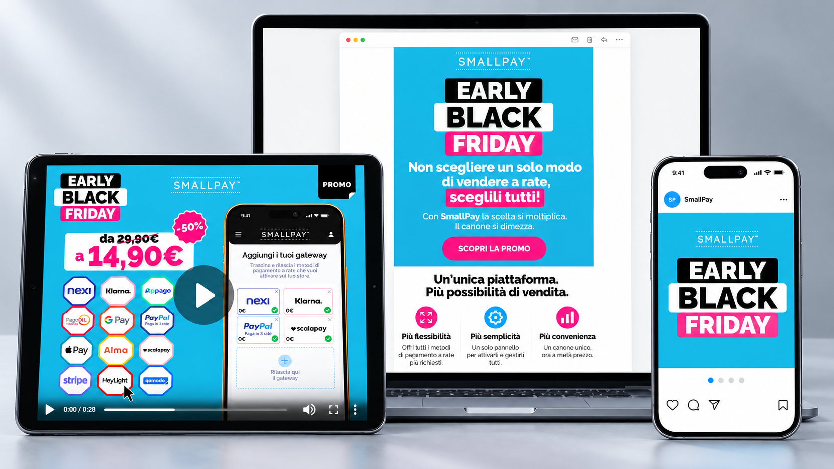 Il Black Friday di SmallPay parte prima. La campagna è firmata Agenzia Brand